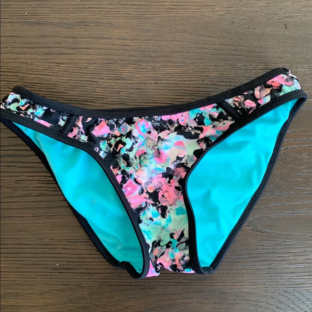 bright floral bikini bottoms